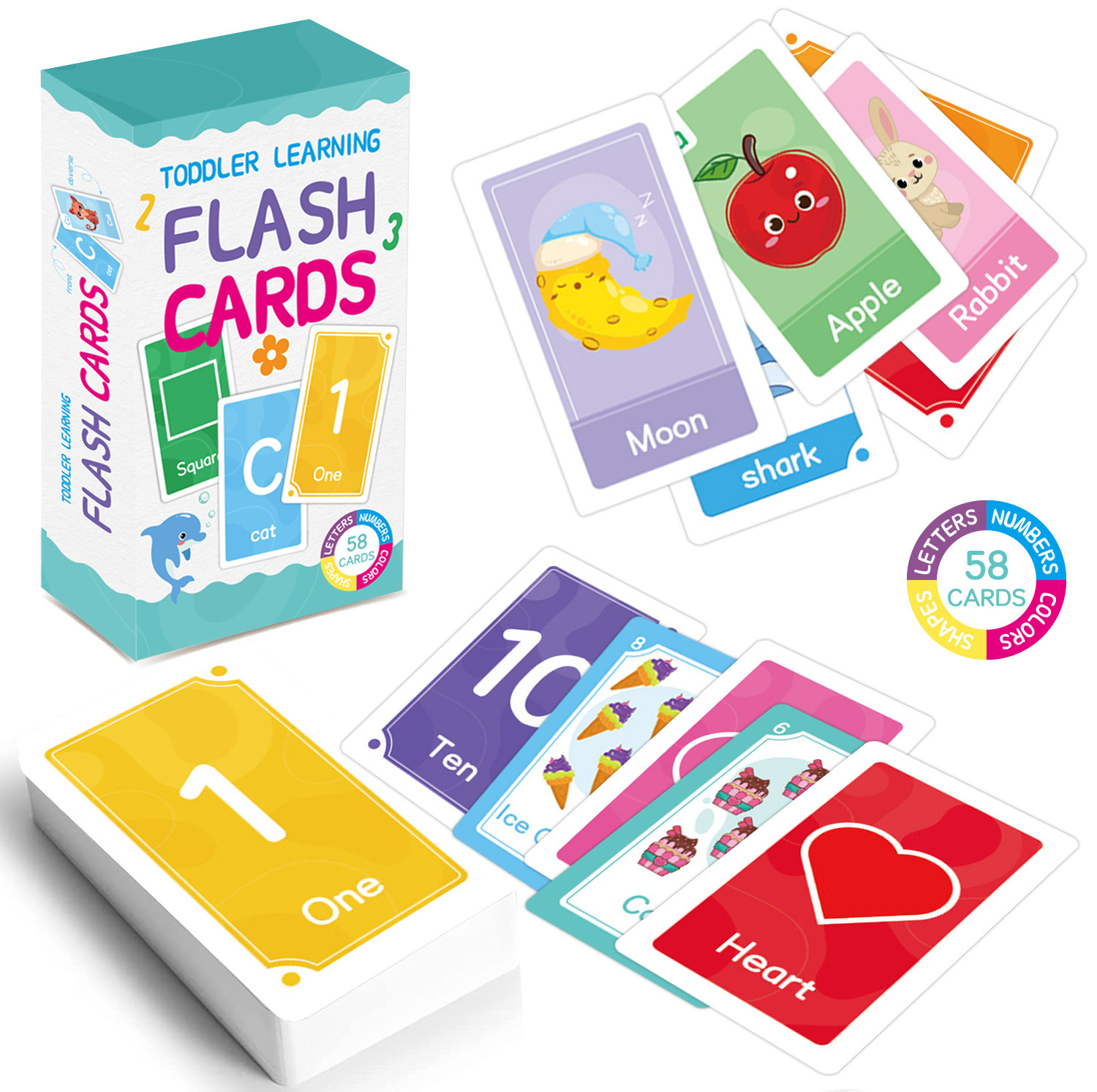 58 Pcs ABC Alphabet Flashcards - Flash Card Alphabet ulasan dan harga