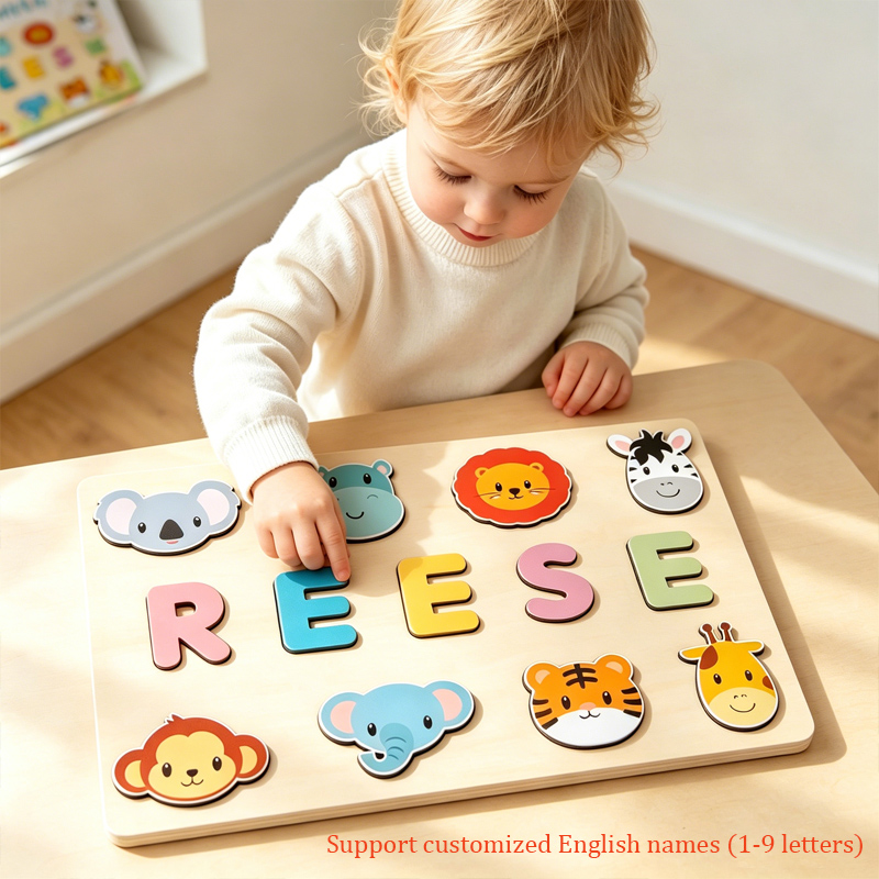 Montessori Personalised Wooden - Kids Education Name ulasan dan harga