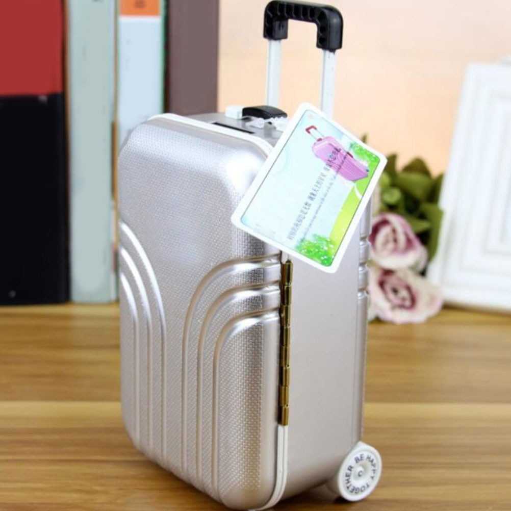 1Pcs Luggage Piggy Bank Plasti - Kids Education Savings ulasan dan harga