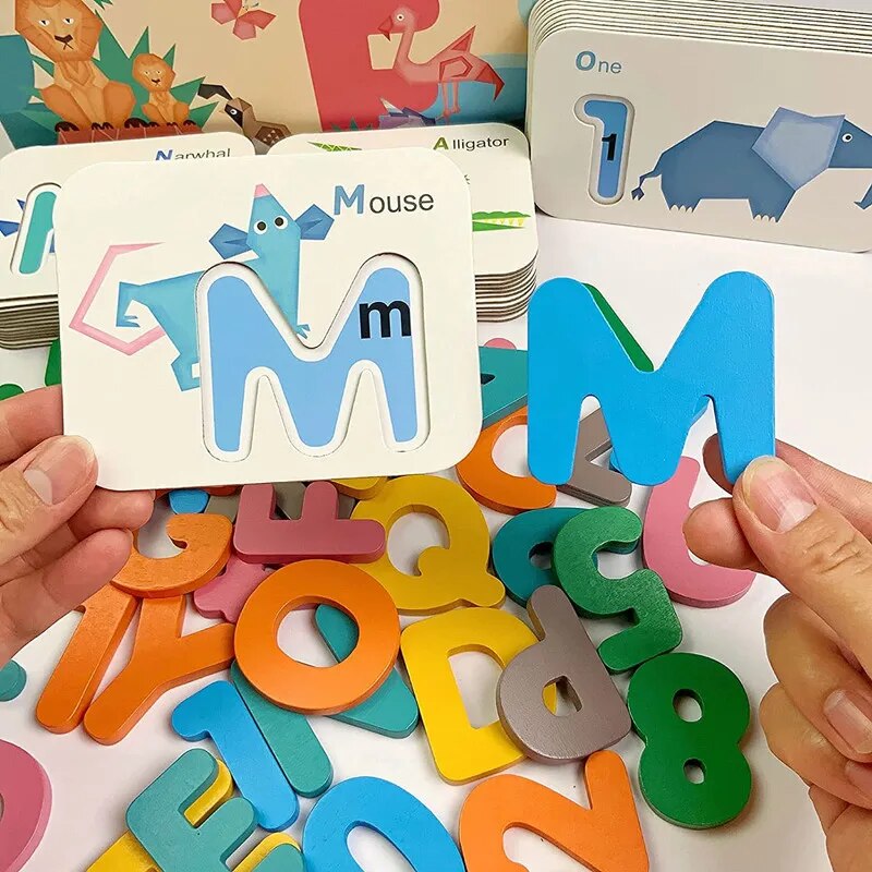 Montessori Alphabet Numbers Fl - Flash Card Alphabet ulasan dan harga