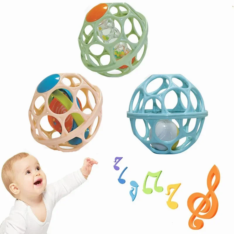 Baby Hand Rattle Soft Ball Toy - Kids Education Bell ulasan dan harga