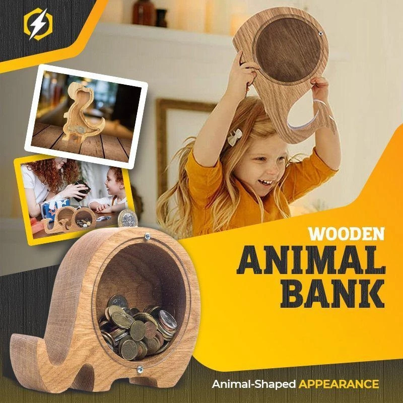 Wooden Animal Alphabet Piggy B - Kids Education Savings ulasan dan harga