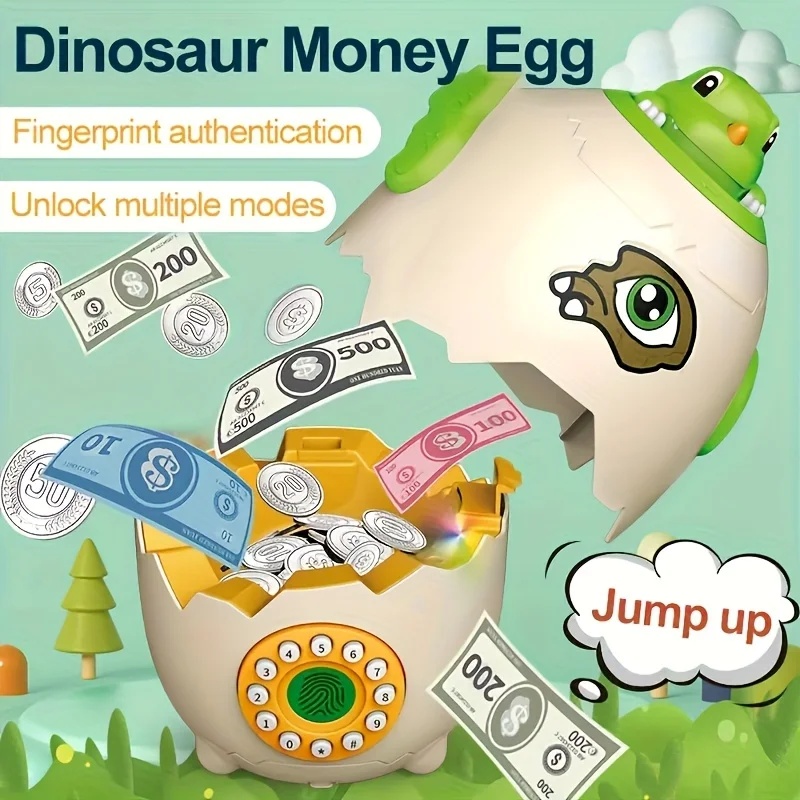 Dinosaur Egg Piggy Bank With F - Kids Education Savings ulasan dan harga