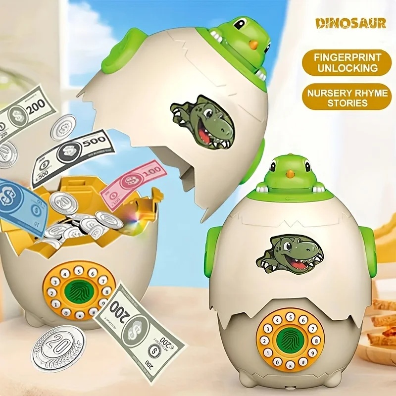Dinosaur Egg Piggy Bank With F - Kids Education Savings ulasan dan harga