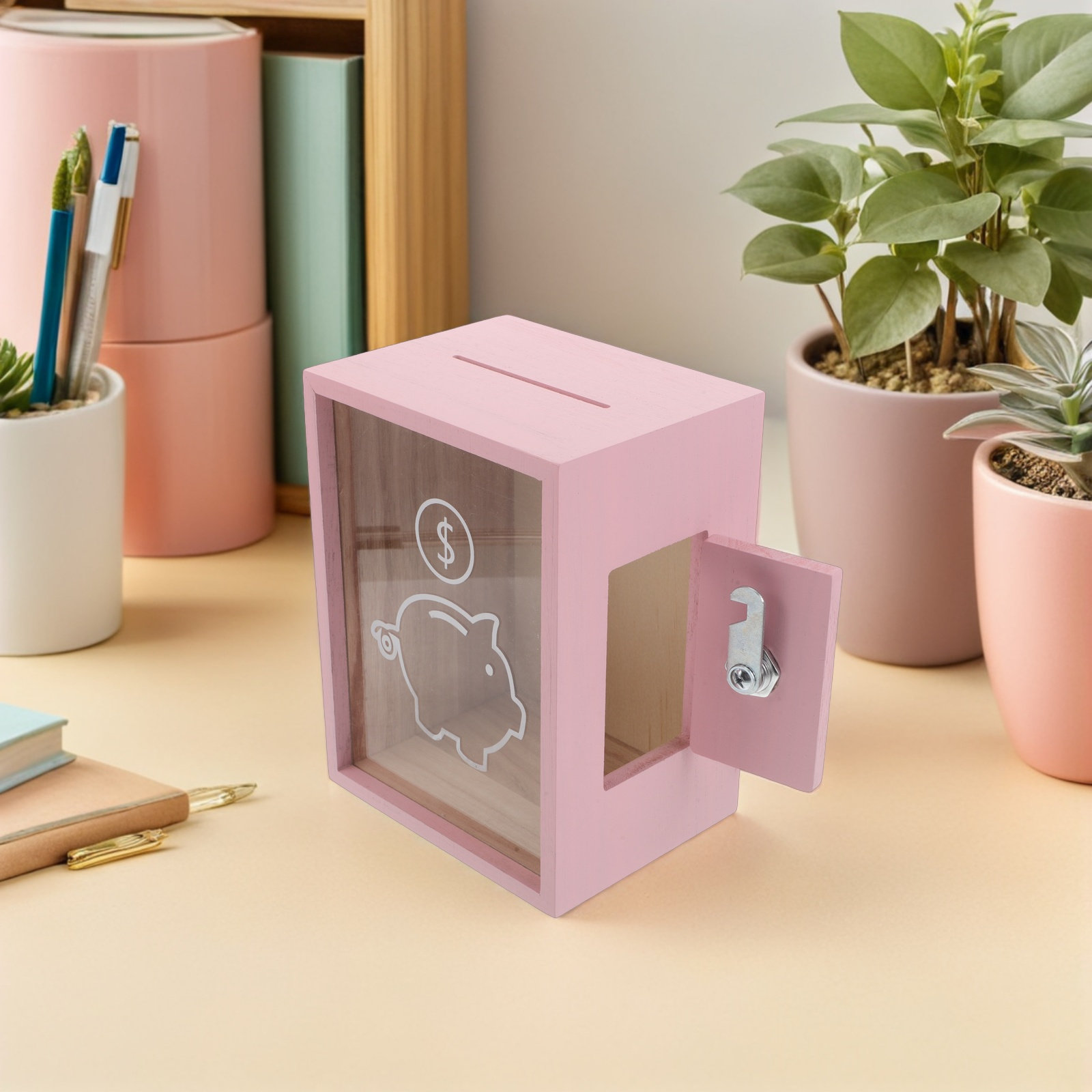Wooden Money Box for Kids Clea - Kids Education Savings ulasan dan harga