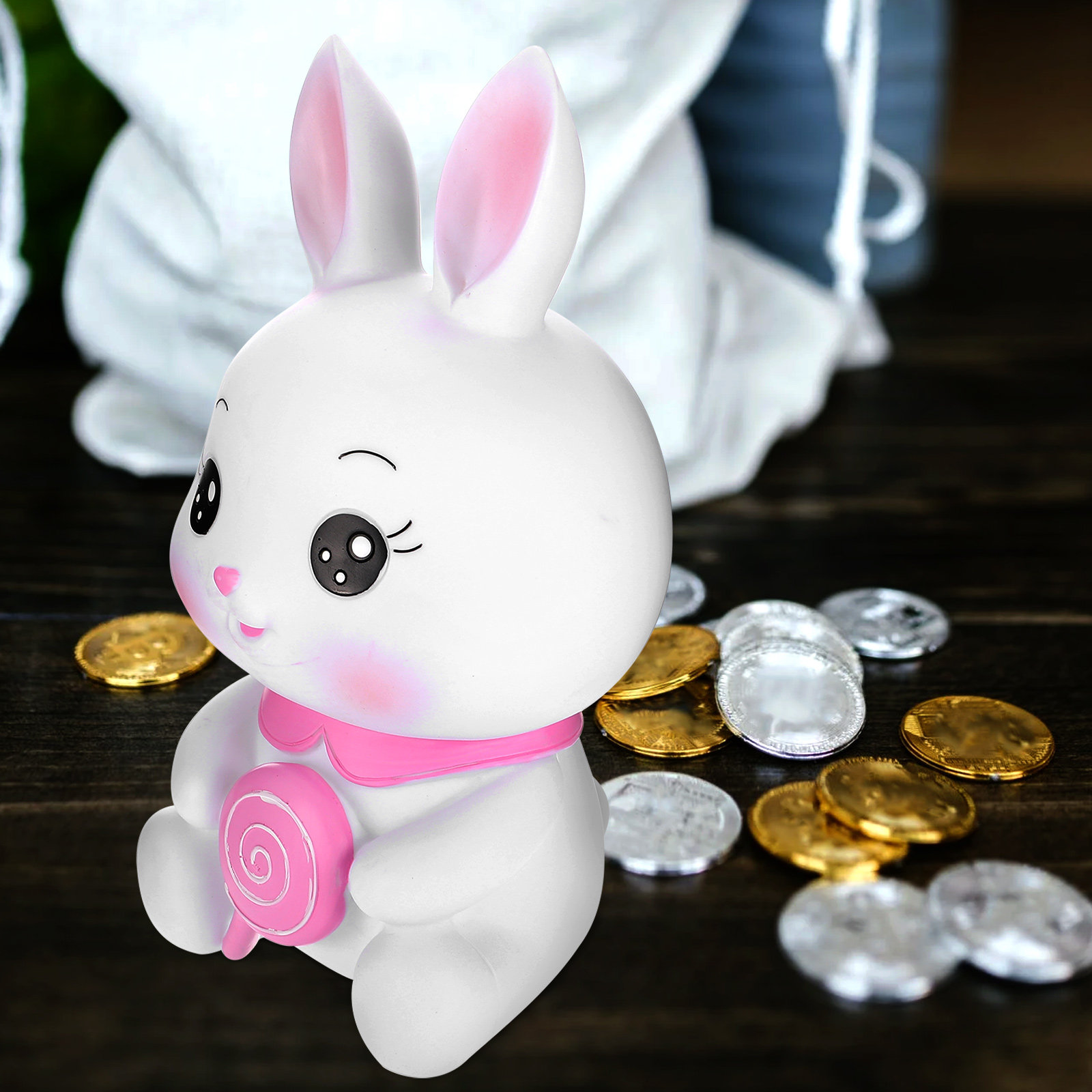 Lovely Cartoon Bunny Coin Cont - Kids Education Savings ulasan dan harga