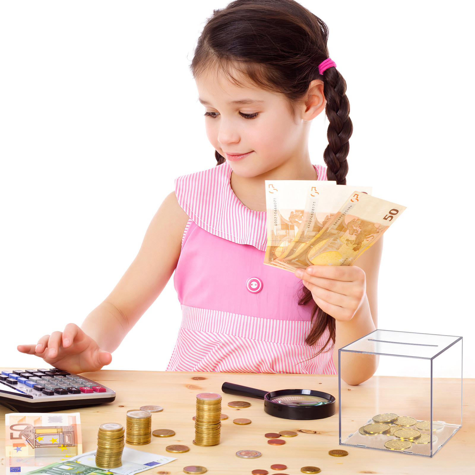 Transparent Acrylic Cube Savin - Kids Education Savings ulasan dan harga