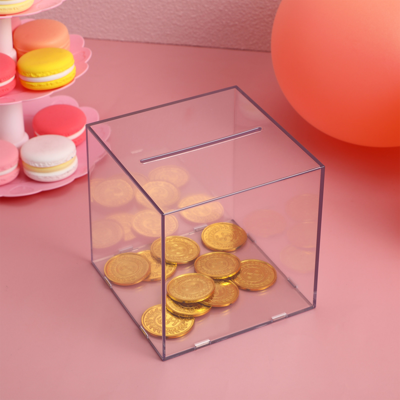 Transparent Acrylic Cube Savin - Kids Education Savings ulasan dan harga