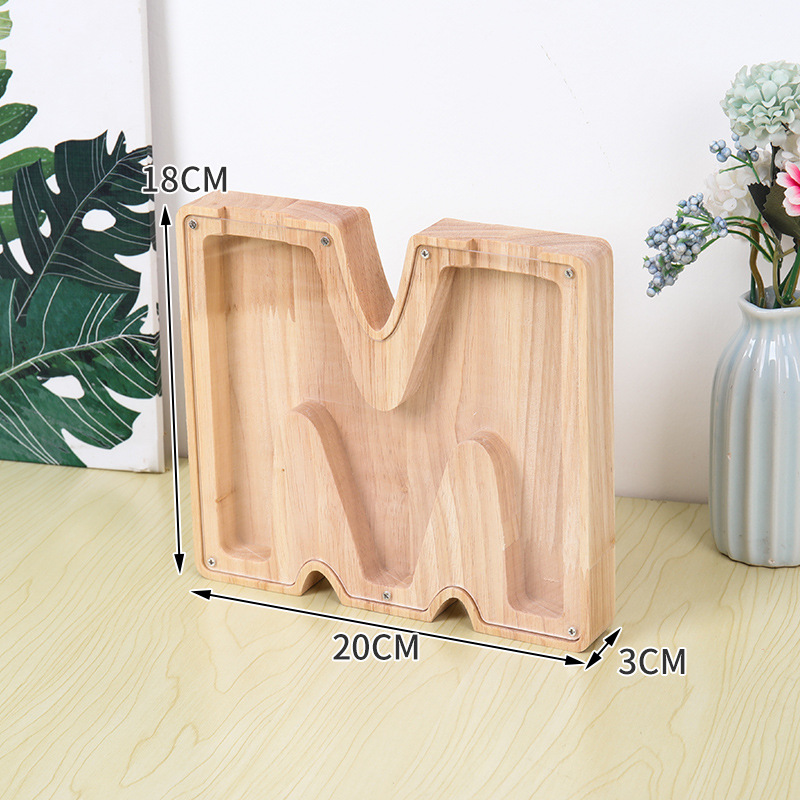 Wooden Alphabet Money Box for  - Kids Education Savings ulasan dan harga