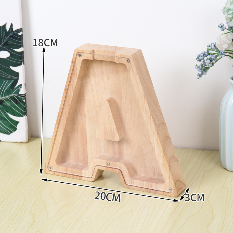 Wooden Alphabet Money Box for  - Kids Education Savings ulasan dan harga