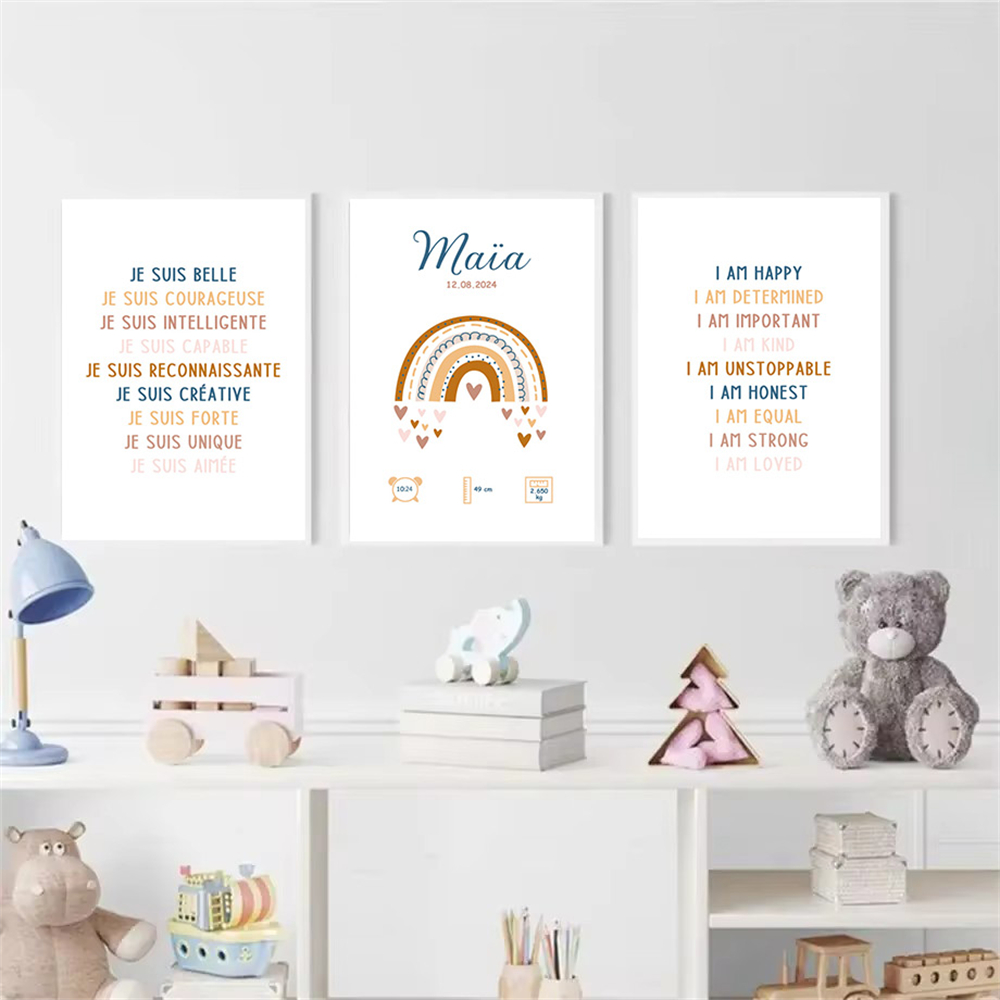 Custom Baby Name Birth Poster  - Kids Education Name ulasan dan harga