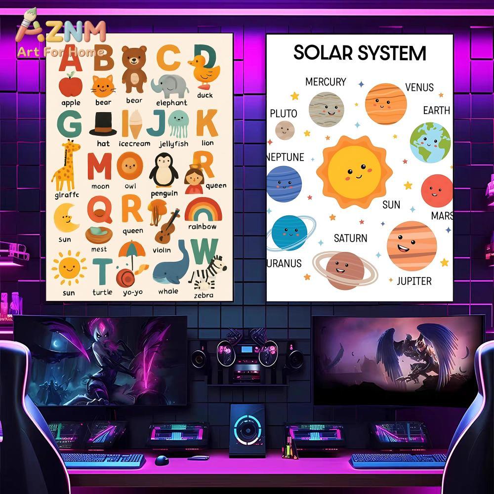 AZNM Kids Educational Canvas W - Kids Educational Poster ulasan dan harga