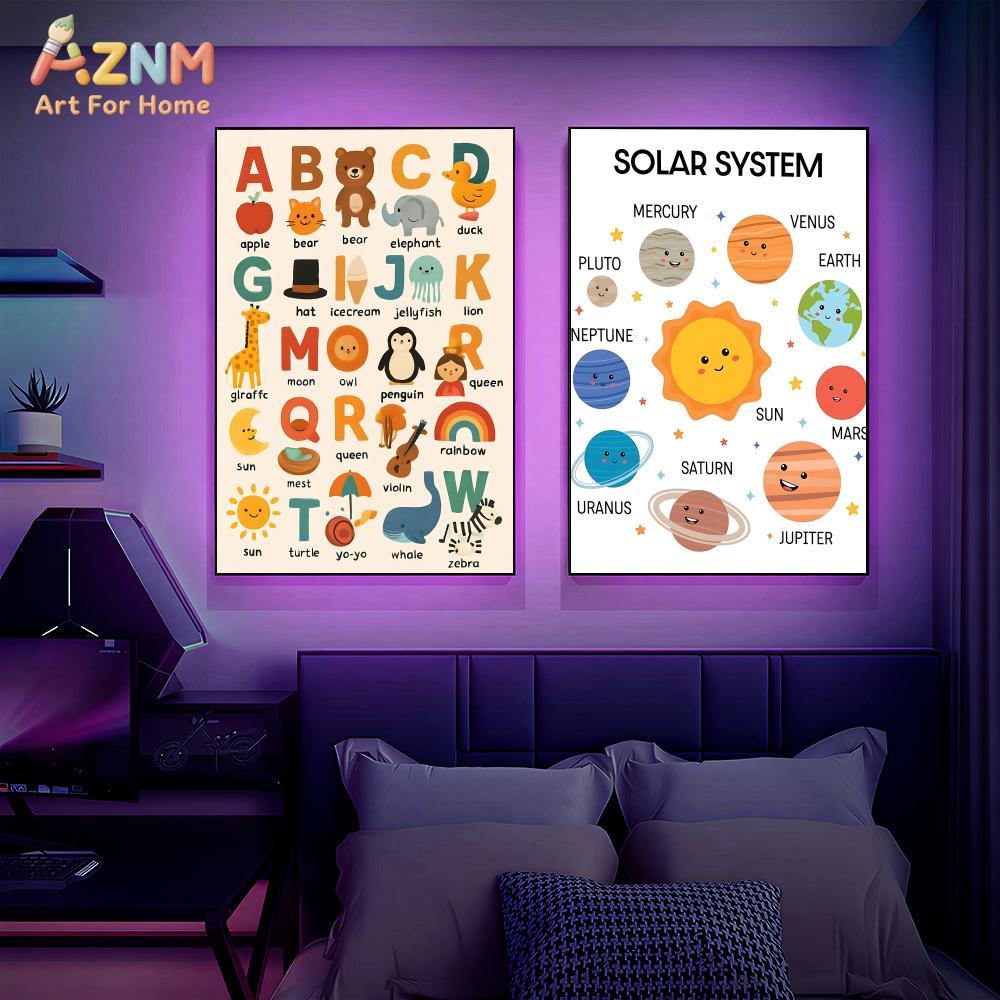 AZNM Kids Educational Canvas W - Kids Educational Poster ulasan dan harga