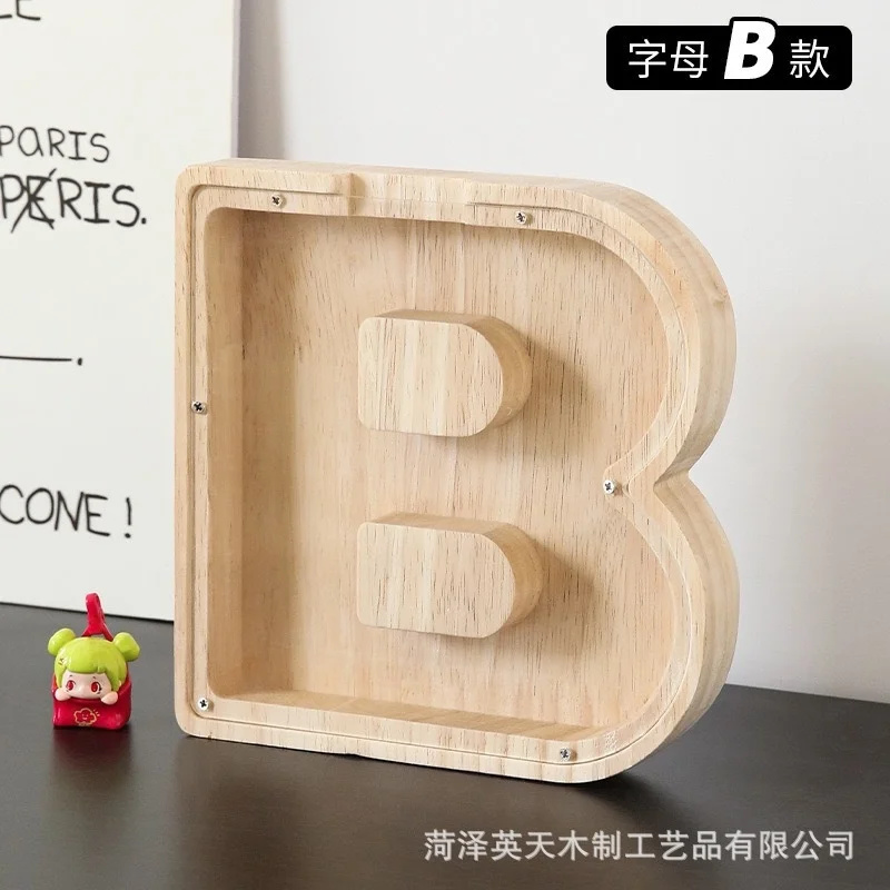 Wooden 26 Letter Alphabet Coin - Kids Education Savings ulasan dan harga