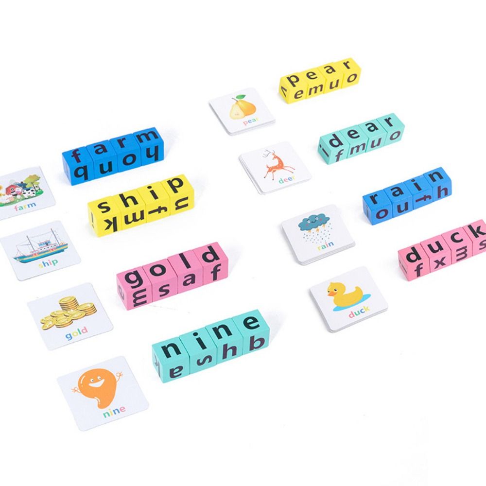 Learning Cards Wooden Matching - Flash Card Alphabet ulasan dan harga