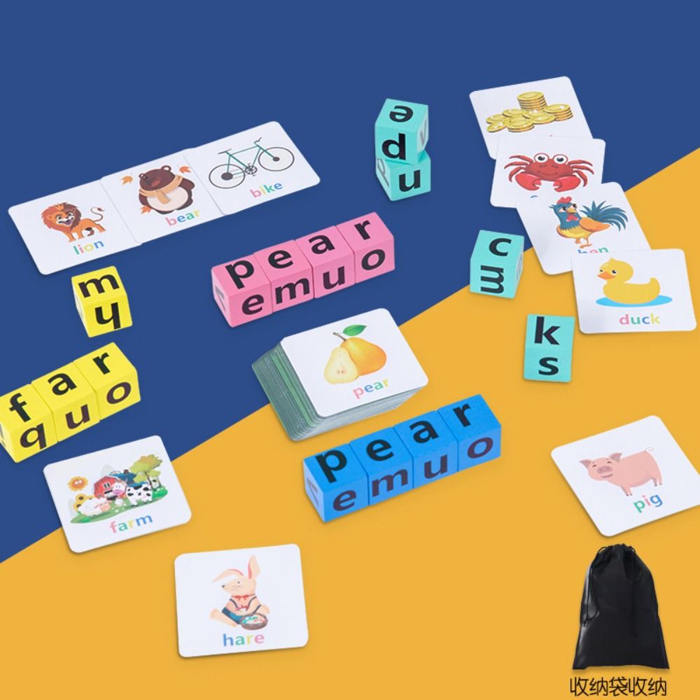 Learning Cards Wooden Matching - Flash Card Alphabet ulasan dan harga
