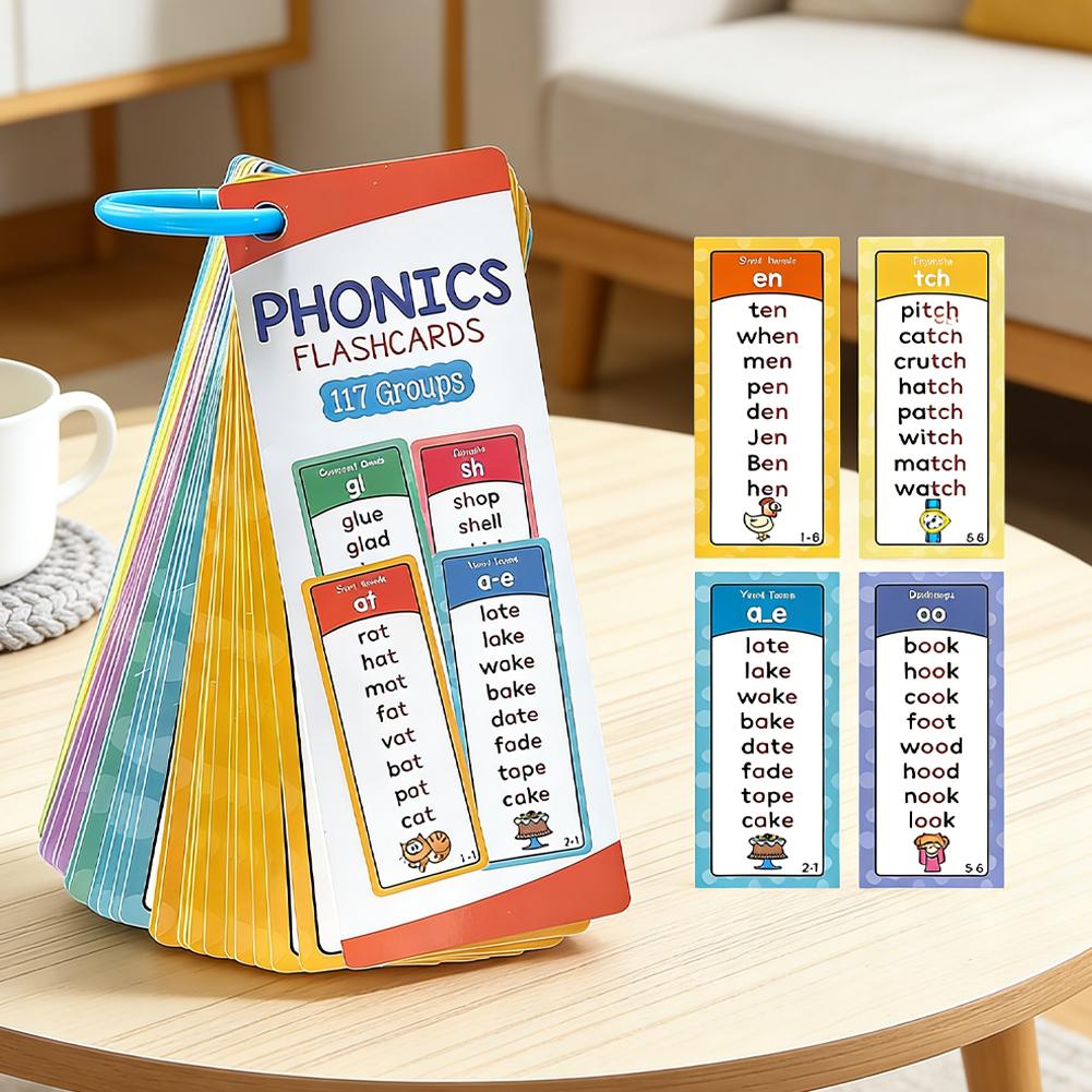117 Groups Phonics Flashcards  - Flash Card Alphabet ulasan dan harga