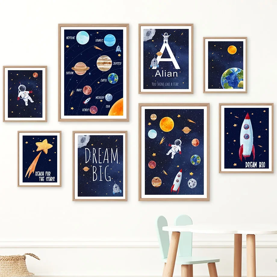 1pc Canvas painting  Custom Na - Kids Education Name ulasan dan harga