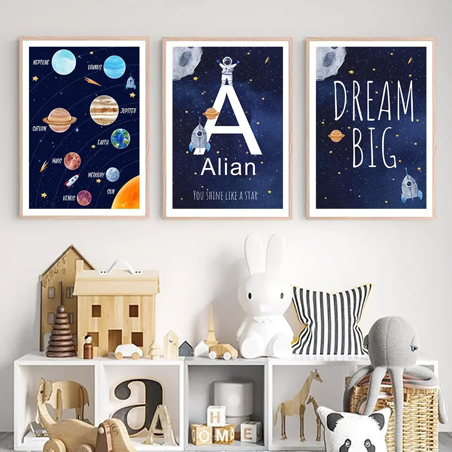 1pc Canvas painting  Custom Na - Kids Education Name ulasan dan harga